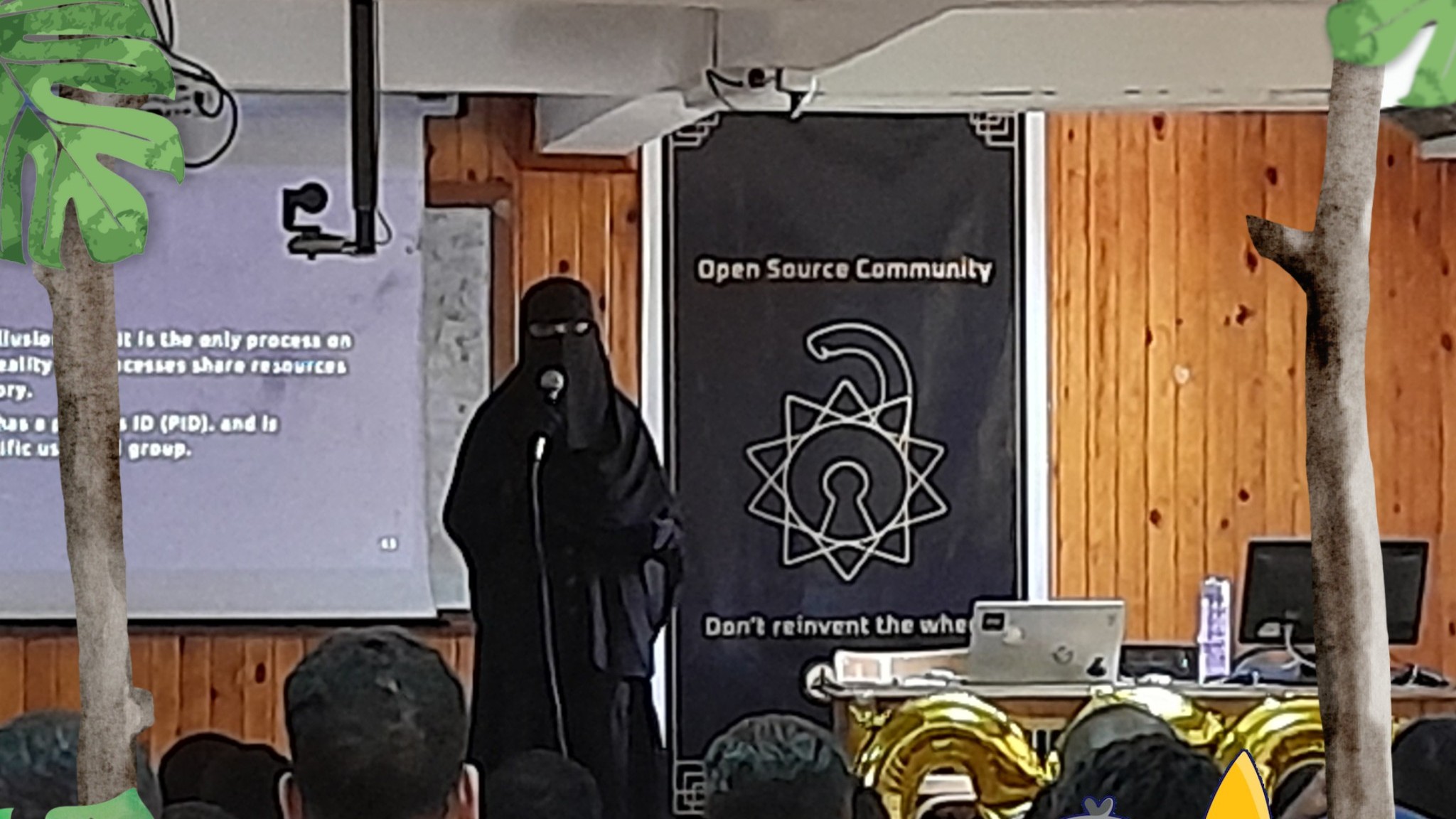 This is me instructing a session about Linux processes during the 2024 summer training.